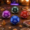 Multi-sides Game Dice Santa Swap Gift Exchange Dice, Christmas Stocking Stuffers White Elephant Easy Read Glitter for Present Party