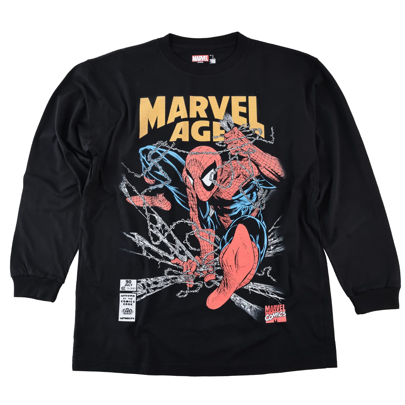 

EVERSOUL Футболка с длинным рукавом Marvel, Мстители Капитан Америка, Мерч с персонажем американского комикса, Мужская, Черная, Размер M [Параллельный импорт]