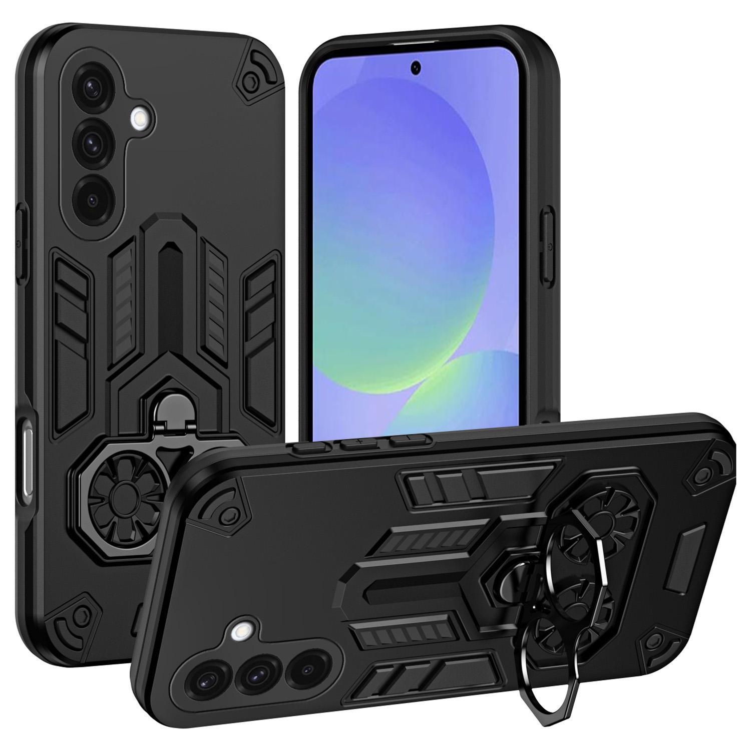 

For Samsung Galaxy A36 5G Case Ring Holder Kickstand PC+TPU Shockproof Phone Cover