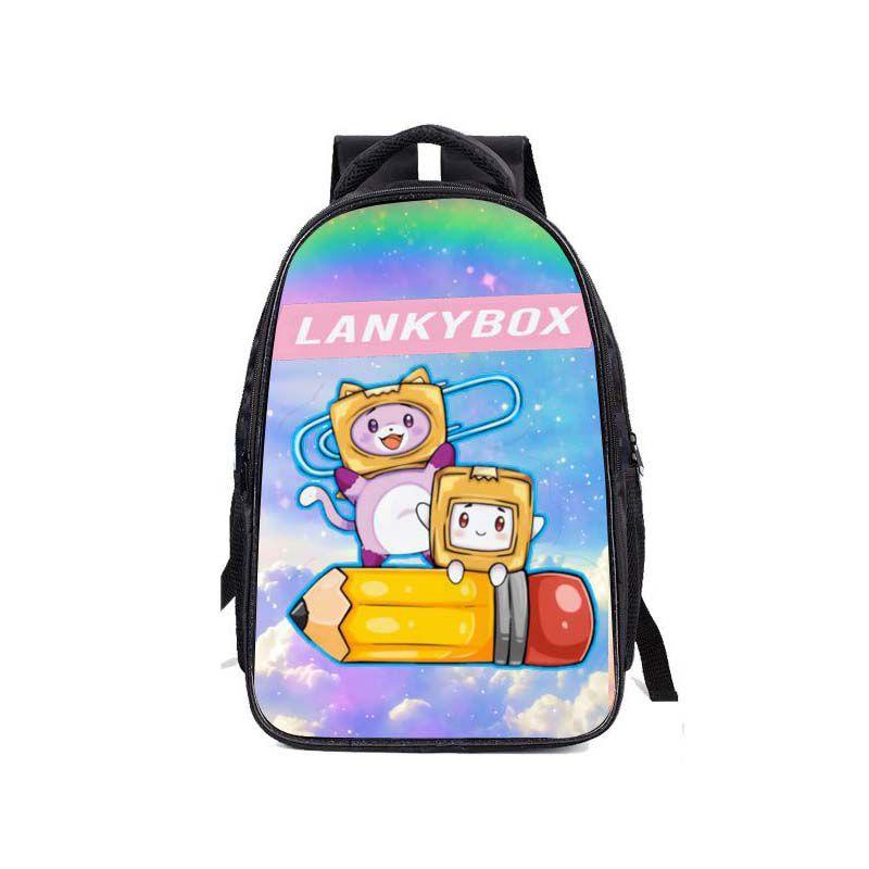Lankybox Cartoon Lunch Bag Set 3 Piece Shoulder Backpack Package
