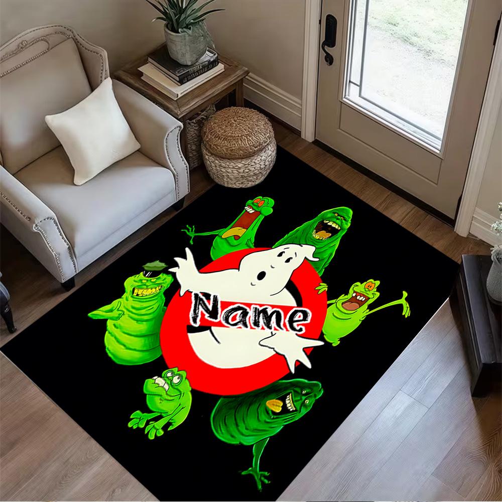 Ghostbusters Team-up Customize Your Name Carpet Perfect for Decorate room Playrooms Outdoor Bedrooms Antislip Carpet Decorate Offices