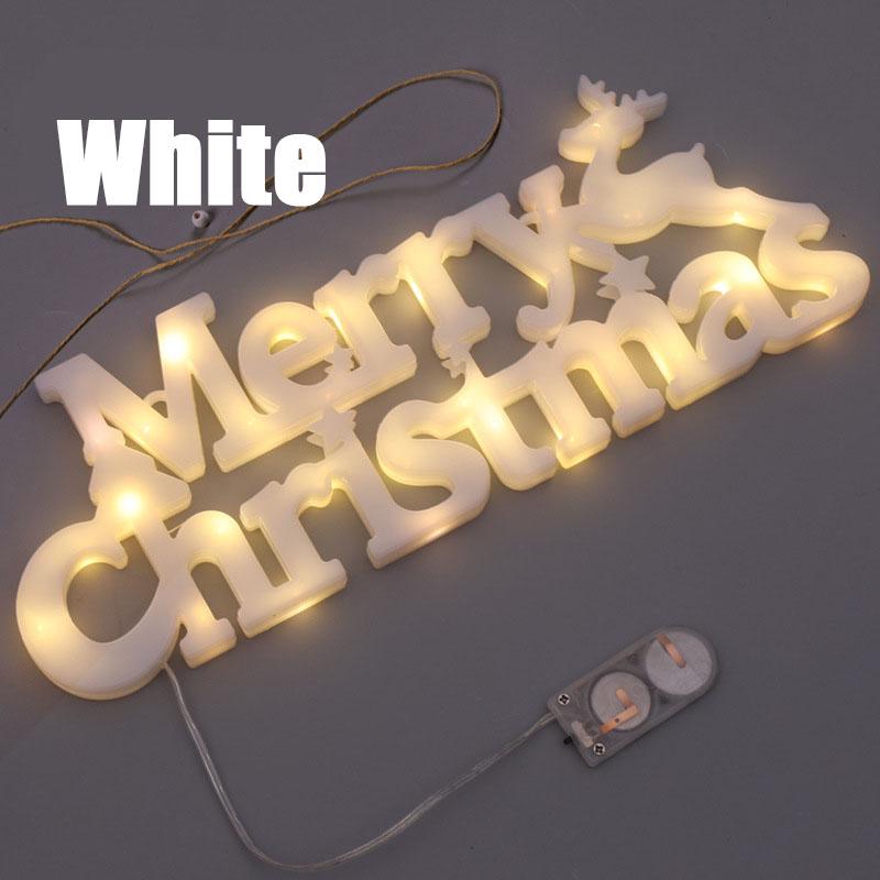 Christmas Lantern Ornament Santa Claus Snowman Elk Night Light Xmas Decorations New Year Gift