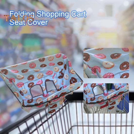 Baby Shopping Cart Cover Cartoon Print Heavy Duty Foldable Waterproof Machine Washable Kids Toddler Infant High Chair Grocery Cart Seat Cover