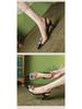 Rhinestone Buckle Transparent Pointed Toe Stiletto Sandals - Women's Spring/Summer Fairy Style
