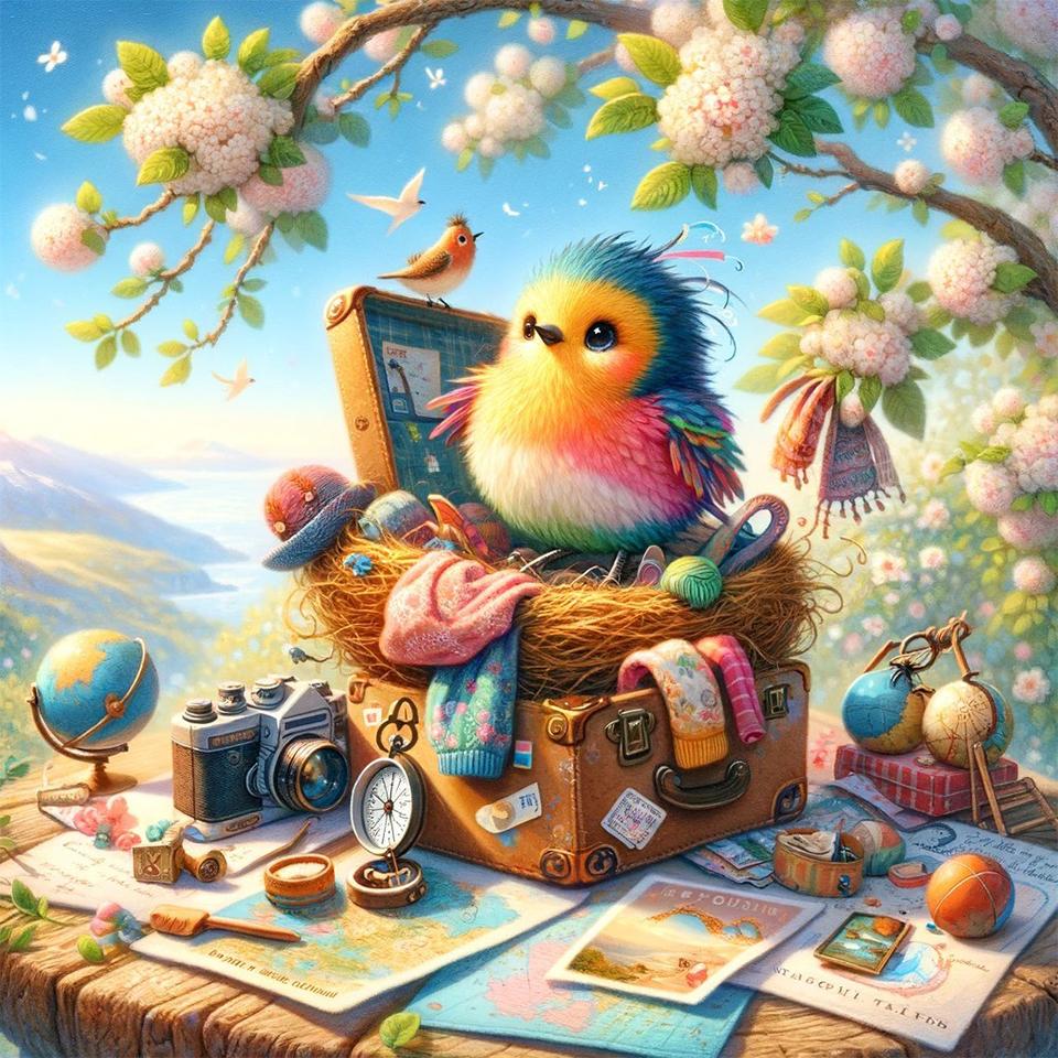 2024 Nouveau 5D DIY Peinture Diamant Fleur, Oiseau, Chat, Animal Mosaïque Broderie Bijoux Point de Croix Broderie Décoration de Maison