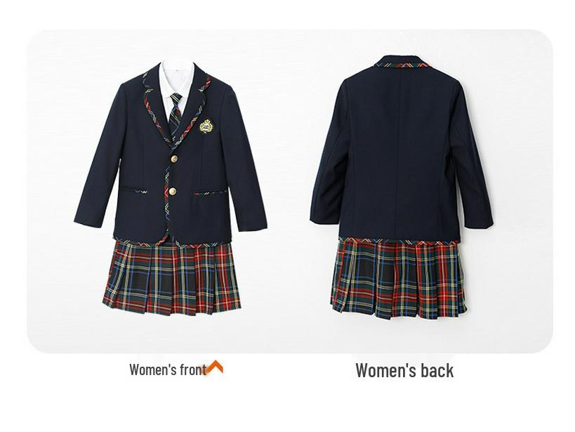 Children's Spring & Autumn Formal School Uniform Set: Kindergarten to Primary