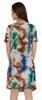 Moomaya Cotton Jersey Printed Midi Dress For Women V-Neck Summer Short Sleeves Knee Length