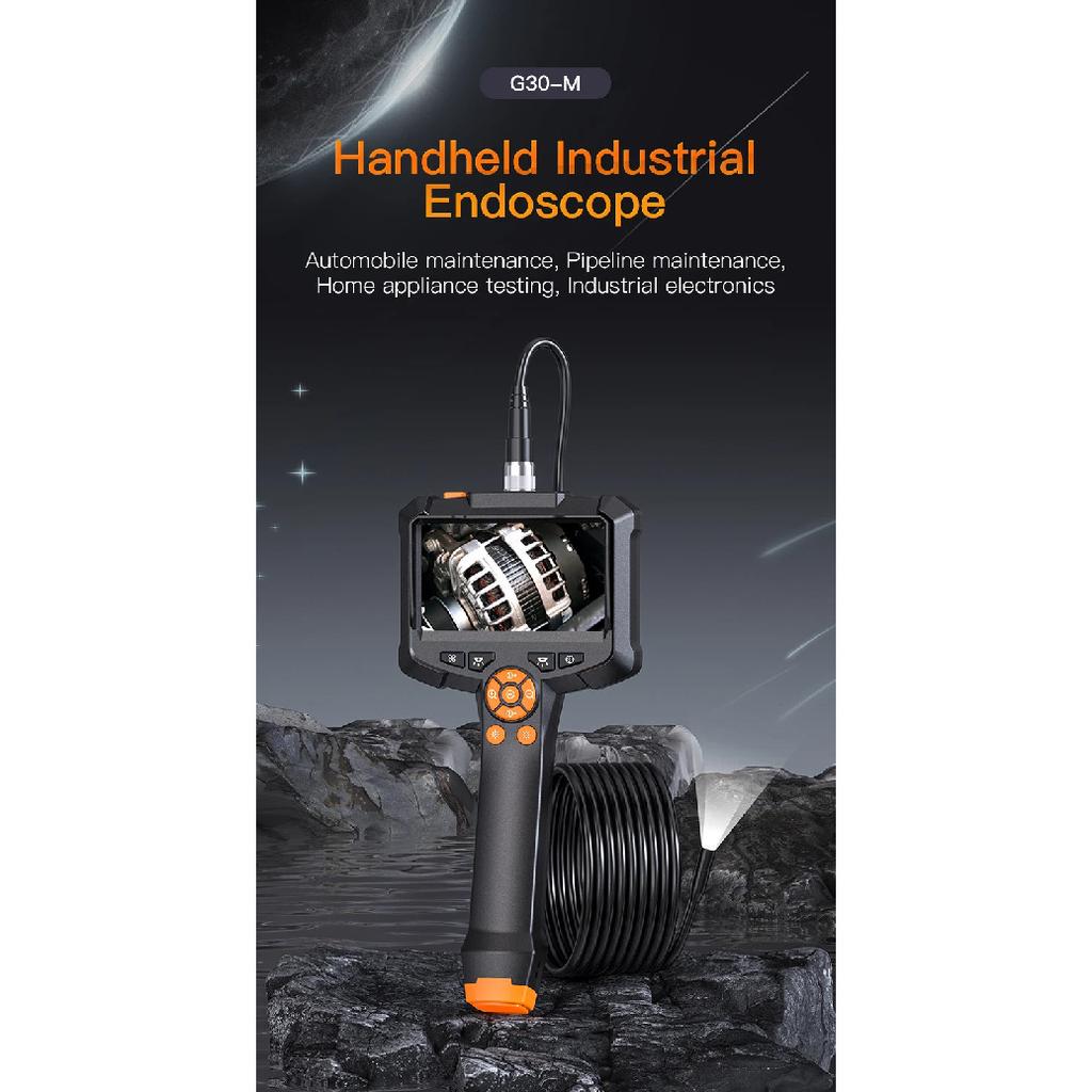 Endoscope Camera with 4.3 Inch IPS HD Screen Borescope Camera HD1080P with 8LED Lights IP67 Waterproof Inspection Camera for Car