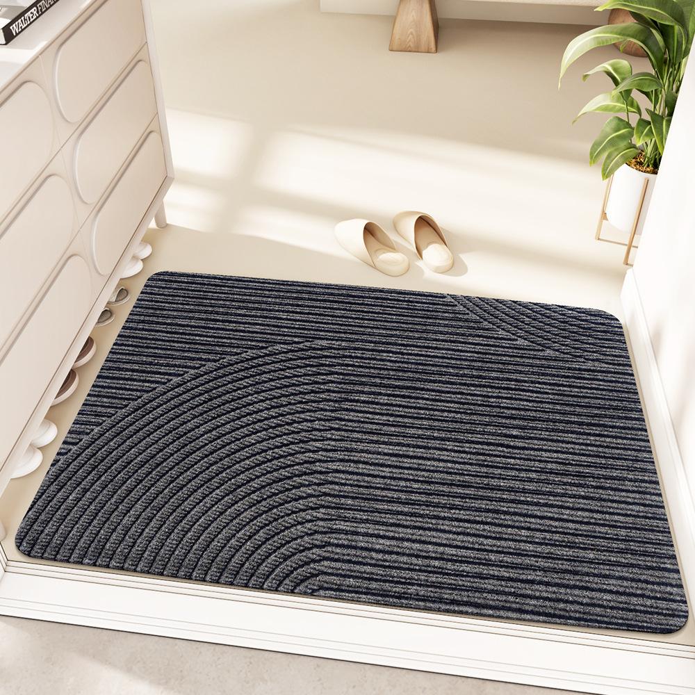 Simple PVC Wire Ring Entrance Door Floor Mats Stain-resistant Home Entrance Entrance Anti-slip Mats Carpet Foot Mats