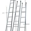 Multifunctional Indoor Ladder: 4m/3m Folding Iron Ladder for Household, Engineering, and Attic Use.