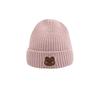 Cute Little Bear Wool Hat for Women In Autumn and Winter Fashionable Warm and Versatile Hat  Cold Hat  Knitted Men  Plus Velvet Students Thickened