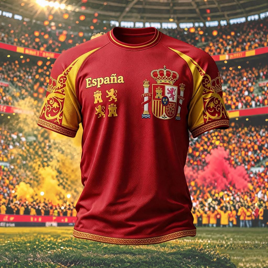 Men's Soccer Fan Graphic Print Short Sleeve T-Shirt, Comfortable Round Neck Tee for Day Celebrations