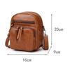 New Cross-body Female New Soft Leather Feeling Single Shoulder Bag Retro Fashion Multi-layer Large Capacity Mobile Phone Bag