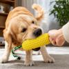 Interactive Squeaky Dog Toy for Heavy Chewers - Cob Shaped Teething Toy for Small, Medium, Large Dogs