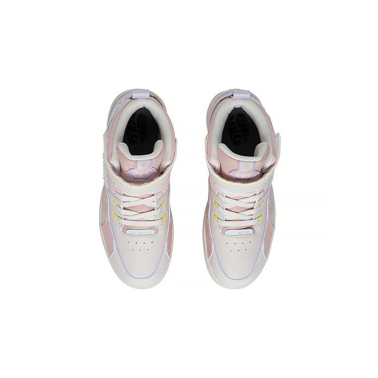 Li Ning Comfortable Mid-Top Sports Casual Shoes Kids Sneakers Pink YKCS154-12