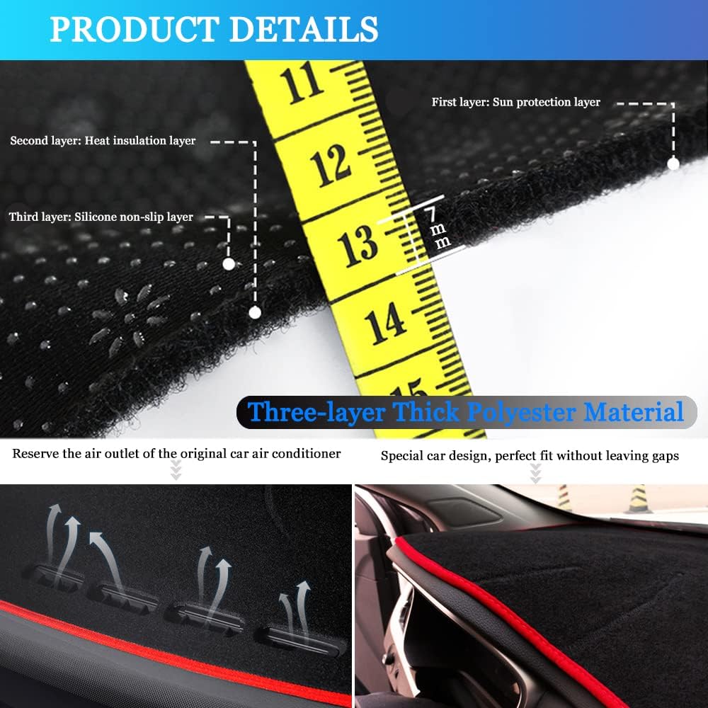 Dashboard Cover Dash Cover Mat Pad Carpet Custom Fit for Nissan Altima 2013 2014 2015 2016 2017 2018 Accessories Anti-Skid Center Console Protector