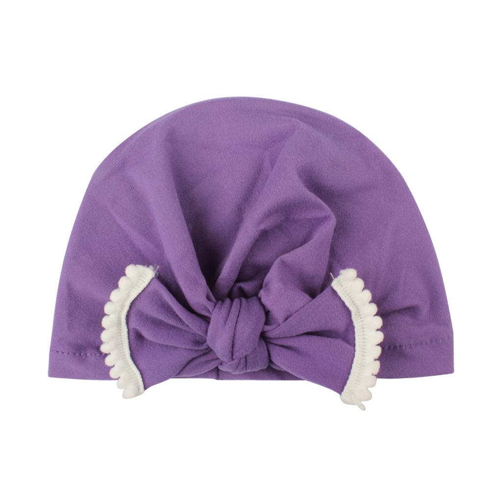 Newborn  Bowknot Turban Knot Cap Cute Beanie Head Warp Cap