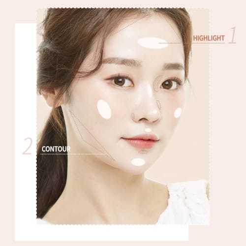 UNYOKE Highlight Shading Stick 3D Double Head Highlight Stick Correction Nose Shadow Shadow Silhouette Area Natural Contour Makeup Pearlescent 3D Mult