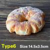 Simulation PU Bread Artificial Fake Bread Kitchen Food Prop Cabinet Decoration Cake Miniatures Party Model Display Accessories