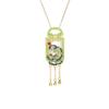 Guochao Court-Style Cloisonné Enamel & Imitation Hetian Jade Ruyi Tassel Necklace