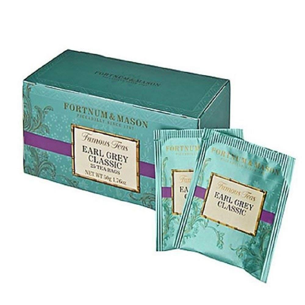 Чайные пакетики Fortnum Mason Earl Grey Classic, 25 штук, индивидуально упакованные