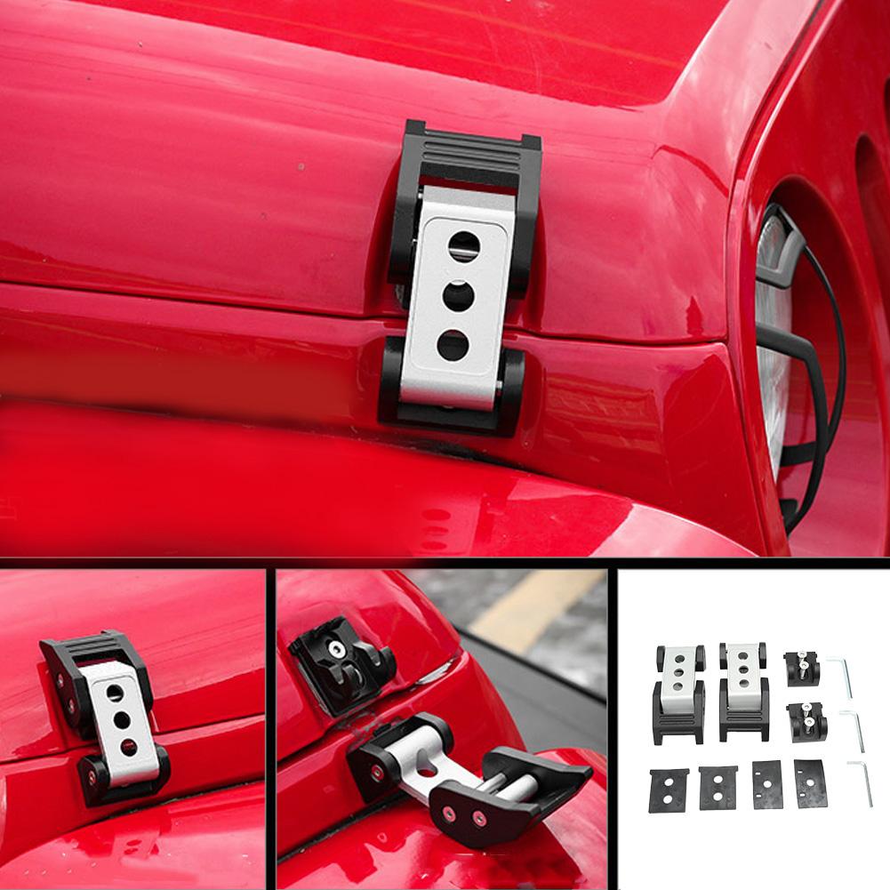 Hood Latch Catch Buckle Fit for Jeep Wrangler JK & Unlimited 2 Doors 4 Doors 2007 2017(Silver )
