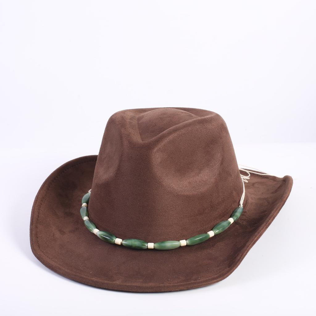 Popular European and American classic suede western cowboy hats, men's and women's fashion outdoor cowboy hats