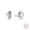 Authentic 925 Sterling Silver Butterfly Outlines Stud Earrings for Women Wedding Earings Fashion Jewelry Accesorios Mujer