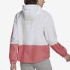 Adidas Logo Print Sports Woven Hooded Jacket Women Jackets White Pink GM5623