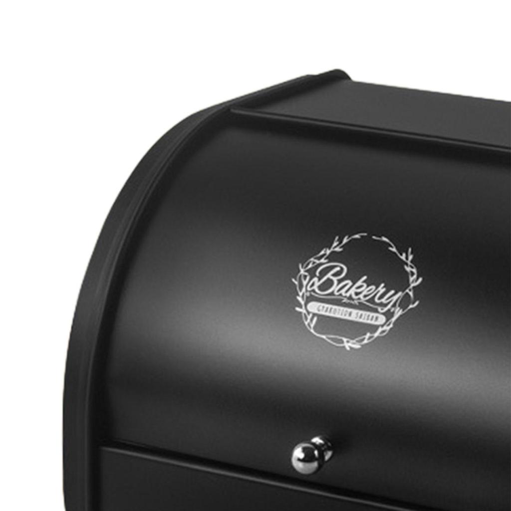 Bread Bin with Roll Lid Metal Bread Box for Kitchen Counter,Bread Storage Holder,Large Capacity,for Cookies Baked Goods