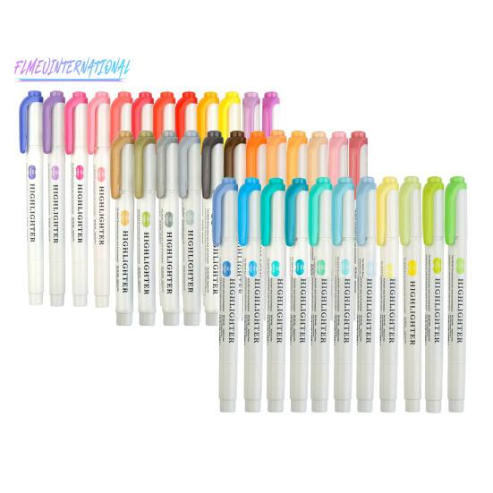 5/35 Stück echte milde Textmarker, Pastell-Textmarker mit zwei Spitzen – Marker in verschiedenen Farben, fleckenfreier Textmarker für Kinder und Erwachsene
