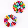 2Pcs Trendy Hydrangea Hair Clip Rainbow Color Dot Ribbon Barrettes Cute Double Ponytail Hairpin For Girl Accessories Headdress