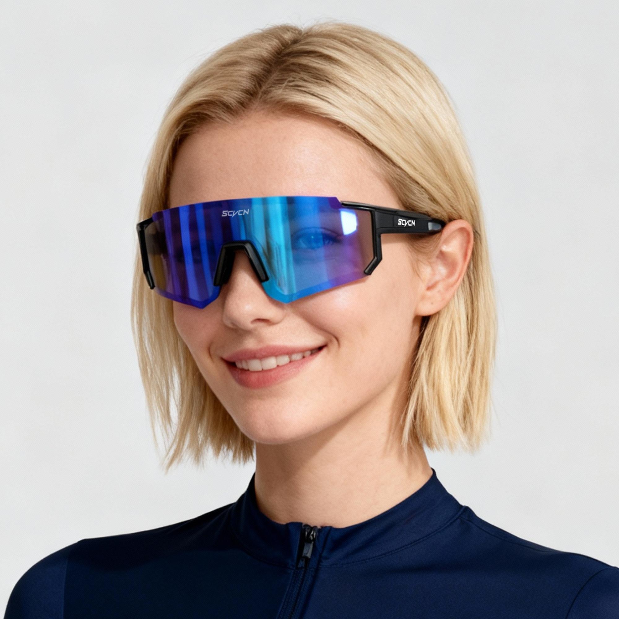 SCVCN Mode Sport Zonnebril UV400 Buiten Wandelen Rijden Hardlopen Bril Mannen MTB Fietsbril Vrouwen Racefiets Bril
