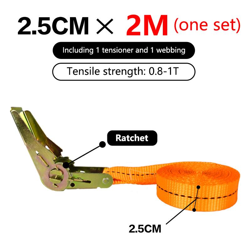 2/3/4/5/6M Truck Straps Cargo Strap High Strength Ratchet Tie Down Hold Cargo Strap