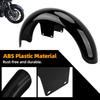 Gloss Black Wrap Front Fender Mudguard 19" 21" 23" For Harley Touring Electra Street Glide Road King Ultra Baggers