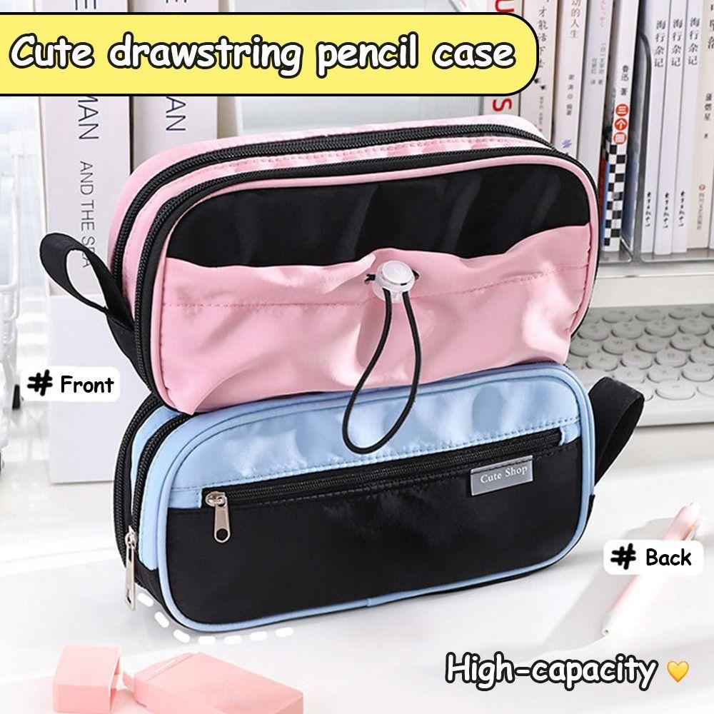 Large Capacity Pencil Pouch Portable Pen Bag New Stationery Organizer  School Supplies