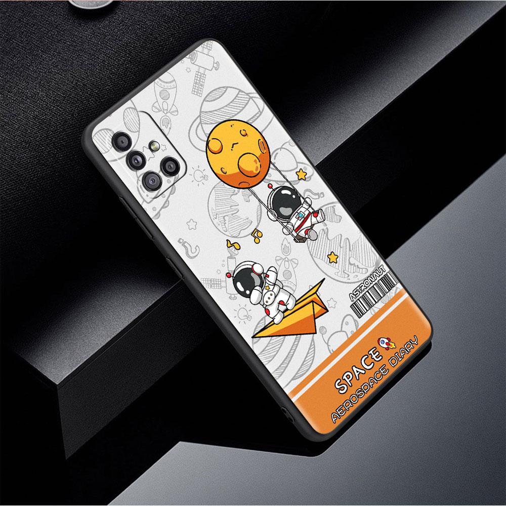 Modische coole Astronauten-Hülle für Samsung Galaxy A52 A12 A51 A32 A21s A71 A32 5G A12 A22 A53 A31 A13 A72 A02s A41 A03 Handyhülle