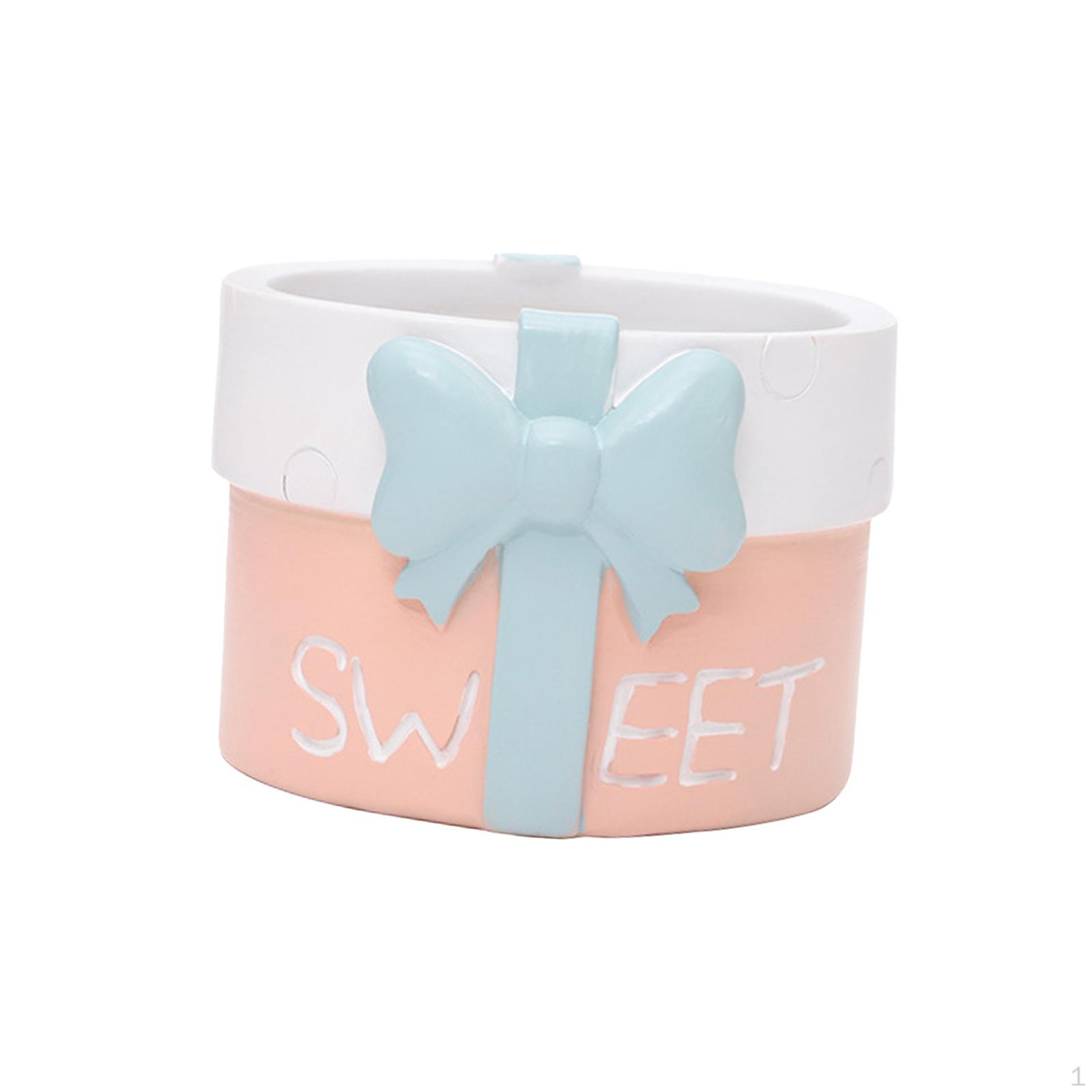 

Cute Flower Plant Pots with Drainage Hole Decorative Pot for Birthday Gifts Bow Knot