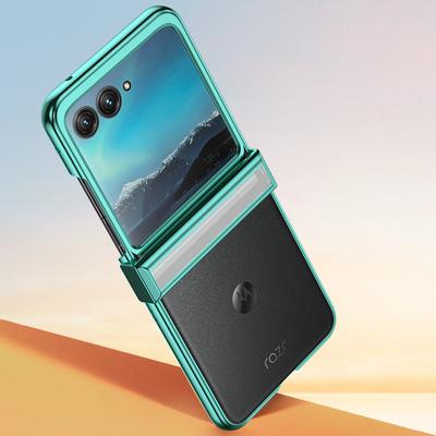 Para Motorola Razr 50 5G Capa Galvanoplastia PC Ultrafina Capa de Telefone Proteção da Dobradiça