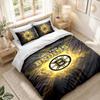 Bedding Set 1 Duvet Cover 2 Pillowcases Boston Bruins Print Bedroom Home Decoration