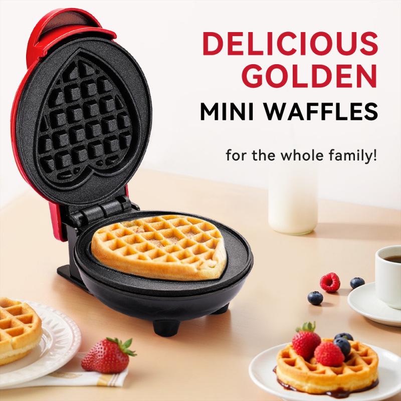 Cross-Heart Waffle Maker: Mini Breakfast & Light Meal Toaster