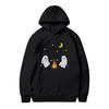 Women's Casual Fashion Solid Color Rugby Print Long Sleeve Hooded Sweatshirt Top
