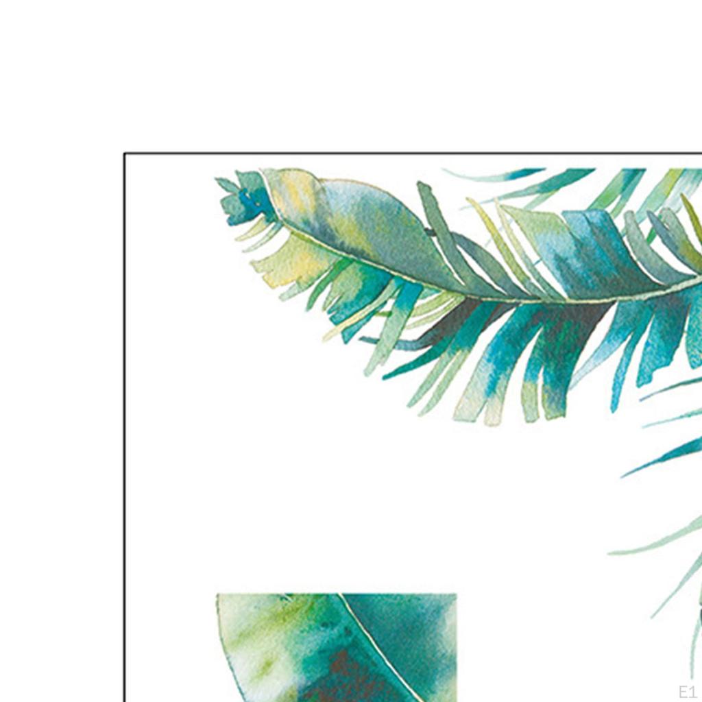 2 Stück Grüne Blätter Wandaufkleber Pflanzen Abziehbilder Zuhause Wasserdicht Abnehmbare PVC Tapeten