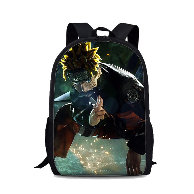 Naruto Uzumaki Kinderrucksack Mit Großem Fassungsvermögen Und Wasserabweisendem Nylon Für Schule Und Reisen