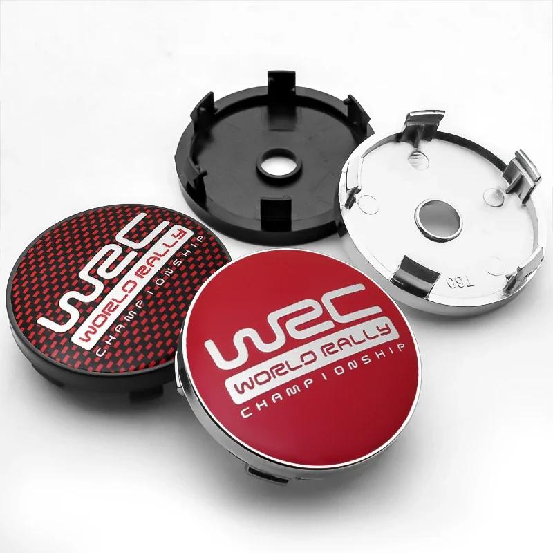 4PCS 56MM 60MM WRC World Rally Championship Emblem Car Wheel Center Cap Hubs Cover Badge Auto Styling Accessories
