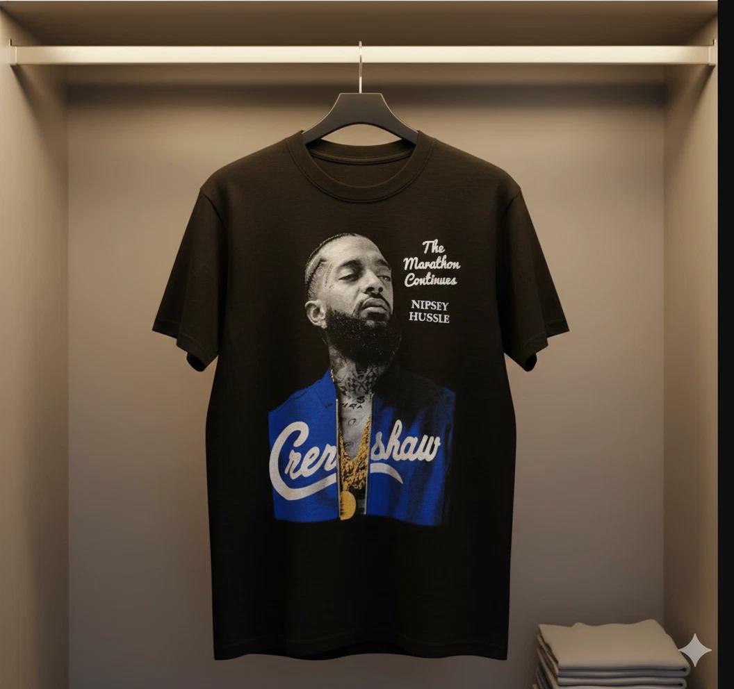 Nipsey Hussle Crenshaw Marathon Continues Memorial T-Shirt - T323 2XL
