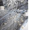 2025 Spring/Summer Women's Distressed Denim Vest with Heavy Beaded Floral Design