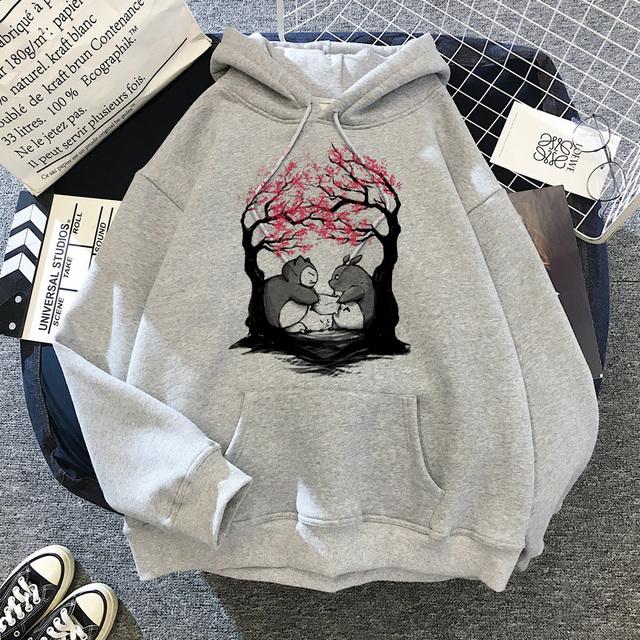 Hanorac cu mâneci lungi pentru femei, desene animate japoneze, Totoro, hanorace Kawaii pentru femei Miyazaki Hayao Studio