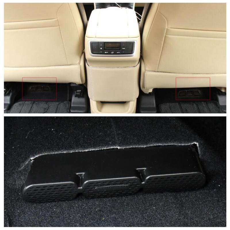 For Toyota Highlander / Kluger 2014 - 2018 Car Seat Below AC Air Duct Vent Outlet Protective Cover Grille Trim 2PCS Accessories