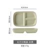 Nordic Ceramic Binaural Rectangular Grid Plate Rice Plate Creative Home Breakfast Plate Baked Rice Plate Fat Reduction Quantitative Meal